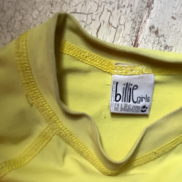 billabong Billie Girls Rashgaurd swim top Small yellow - Picture 3 of 10